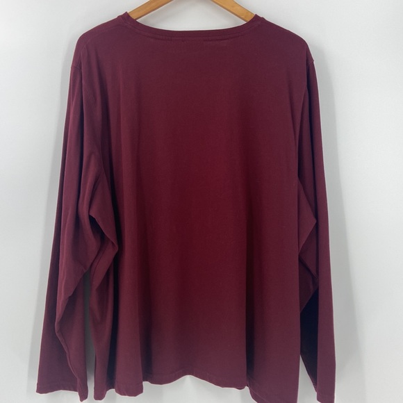 Cato burgundy cotton blend basic long sleeve top - Picture 9 of 14